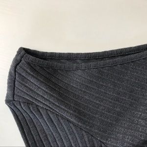 LONG GREY BODY CON DRESS